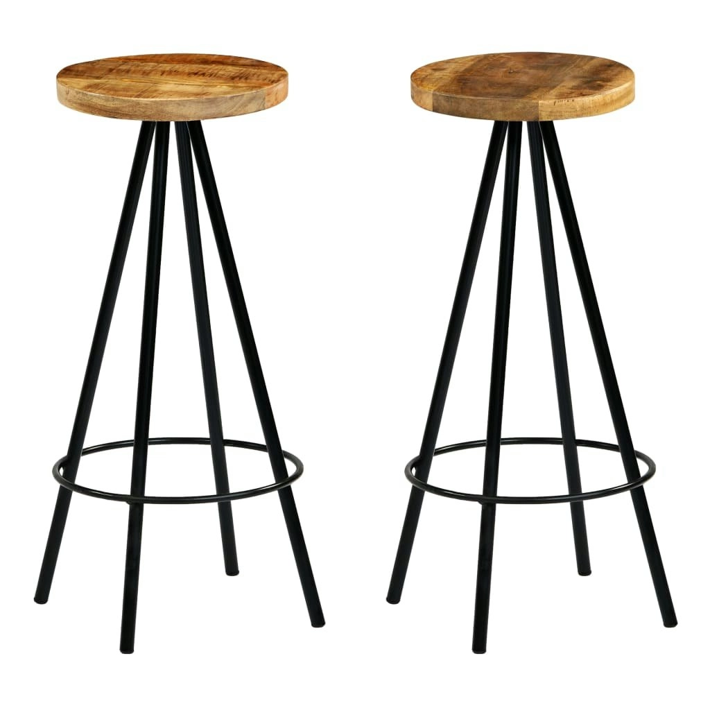 Bar Chairs 2 pcs Solid Mango Wood 246238