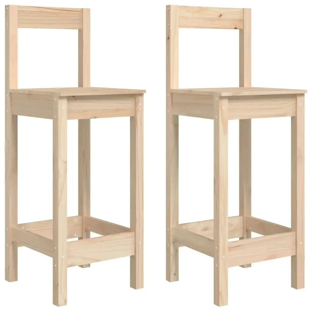 Bar Chairs 2 pcs 40x41.5x112 cm Solid Wood Pine 822142