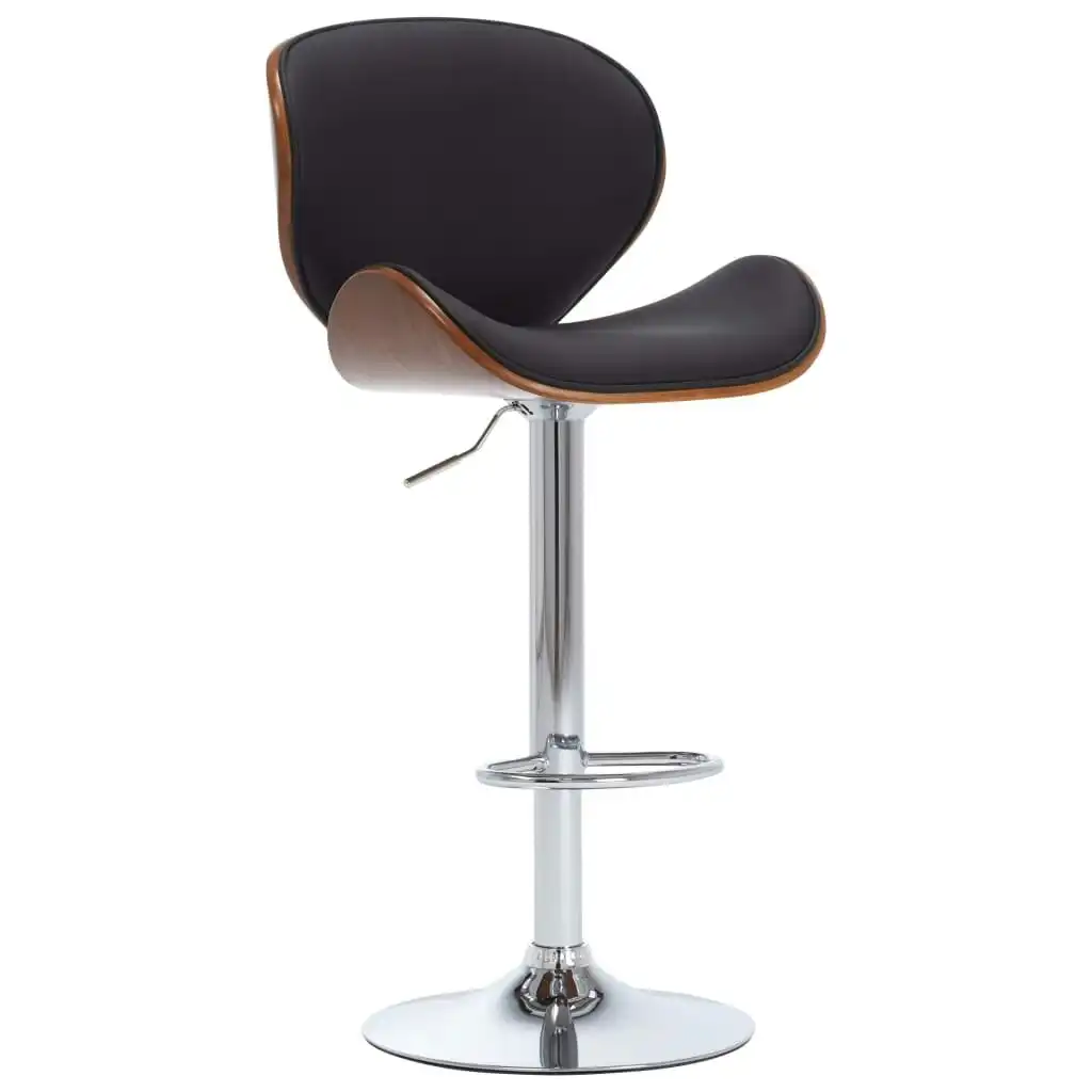 Bar Stool Black Faux Leather 287409