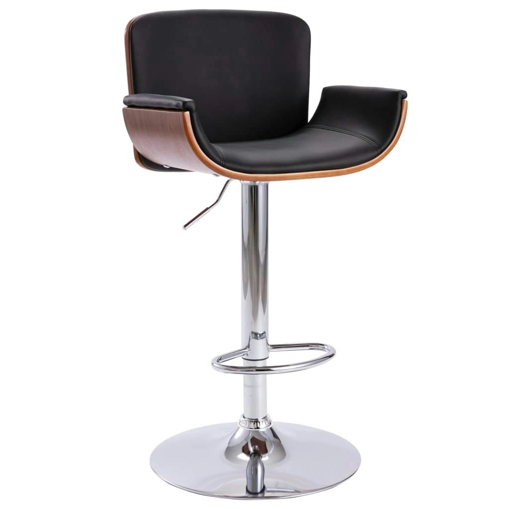 Bar Stool Black Faux Leather 287375