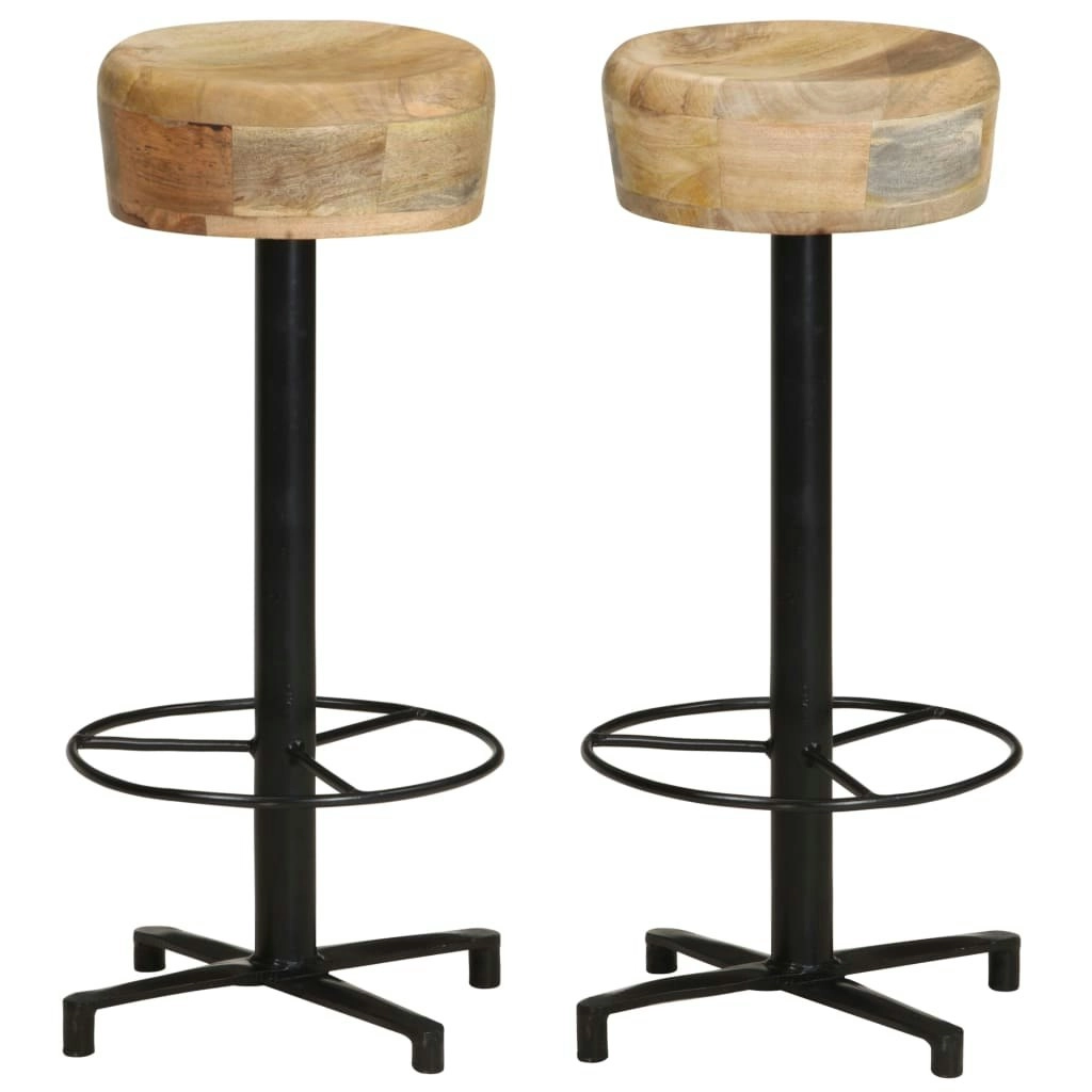 Bar Stools 2 pcs 76 cm Solid Mango Wood 321961