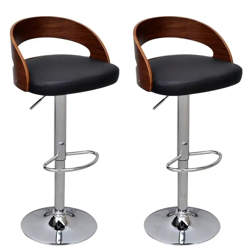 Bar Stools 2 pcs Bent Wood 241689