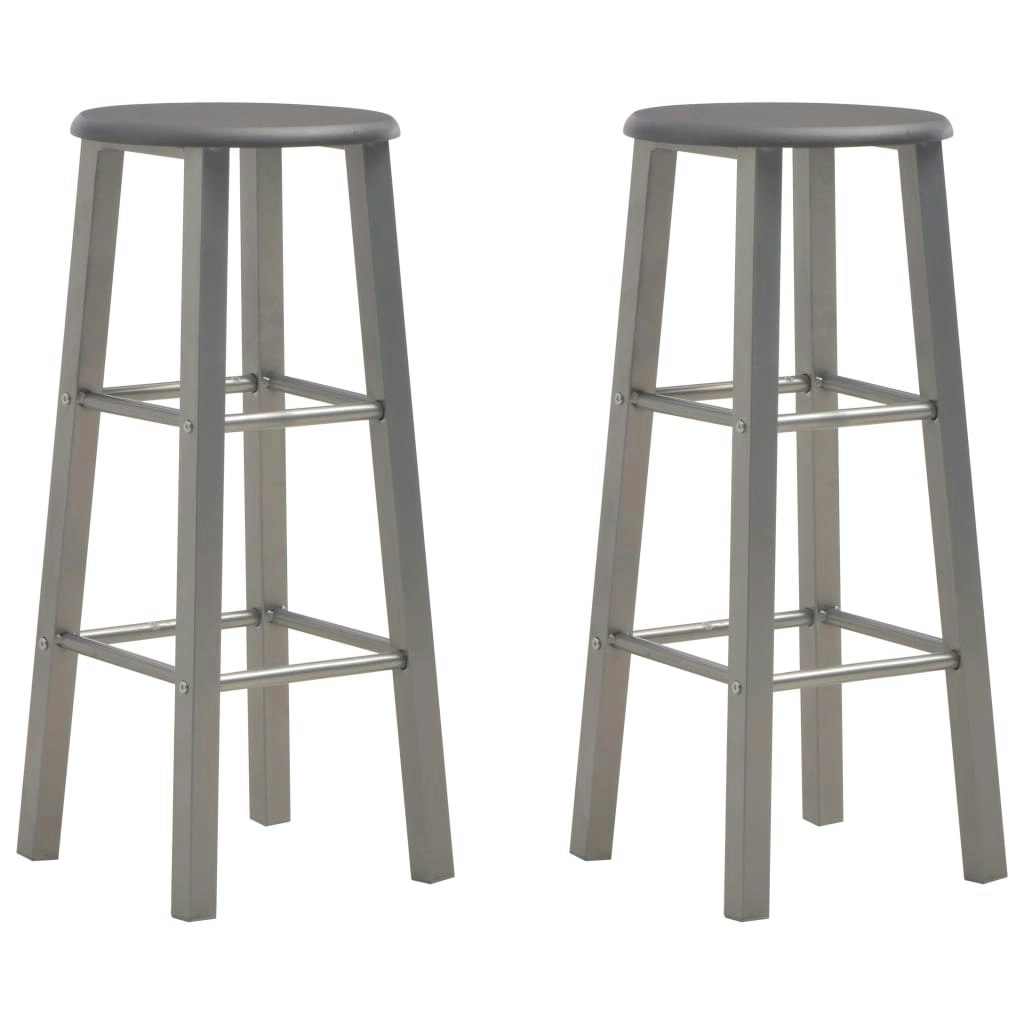 Bar Stools 2 pcs Anthracite MDF 284387