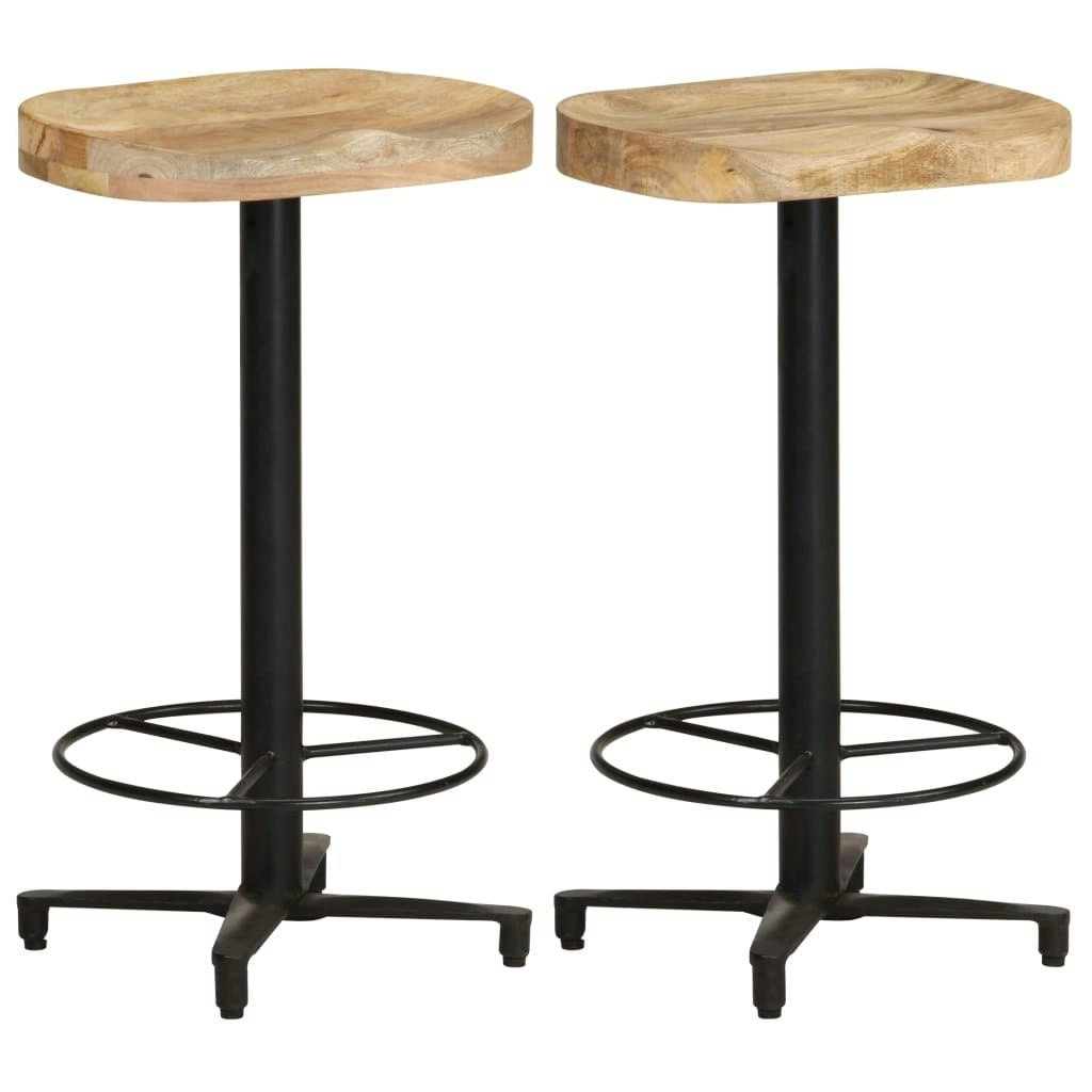 Bar Stools 2 pcs 66 cm Solid Mango Wood 321965