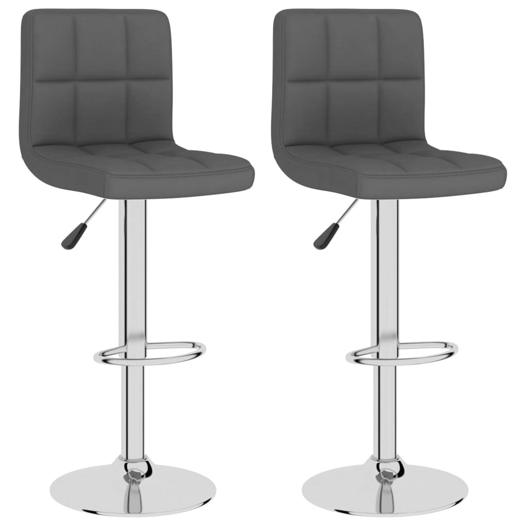 Bar Stools 2 pcs Dark Grey Fabric 334240