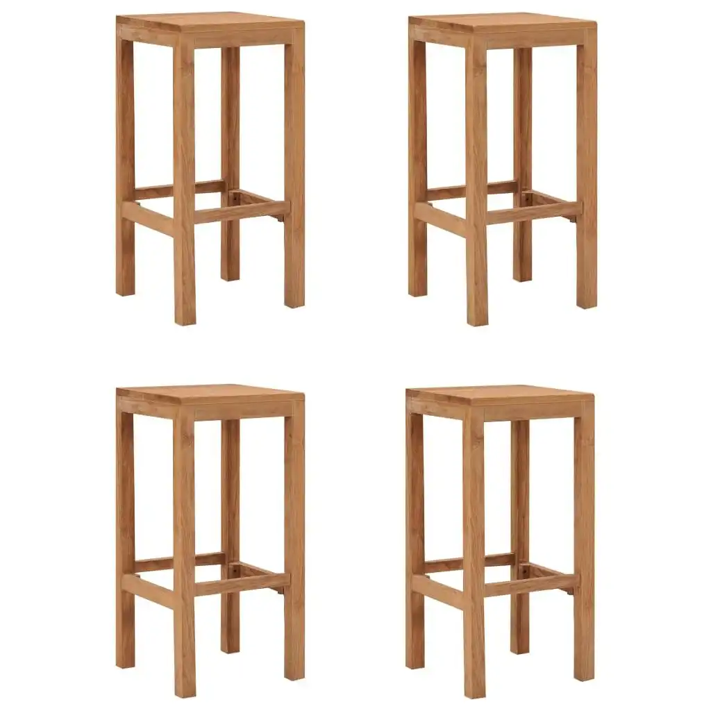 Bar Stools 4 pcs Solid Wood Teak 287233