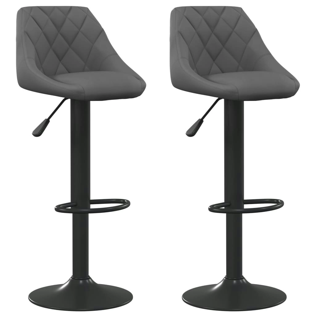 Bar Stools 2 pcs Dark Grey Velvet 335350