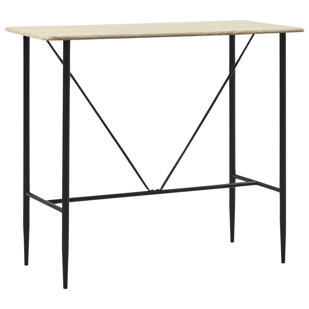 Bar Table Oak 120x60x110 cm MDF 281548