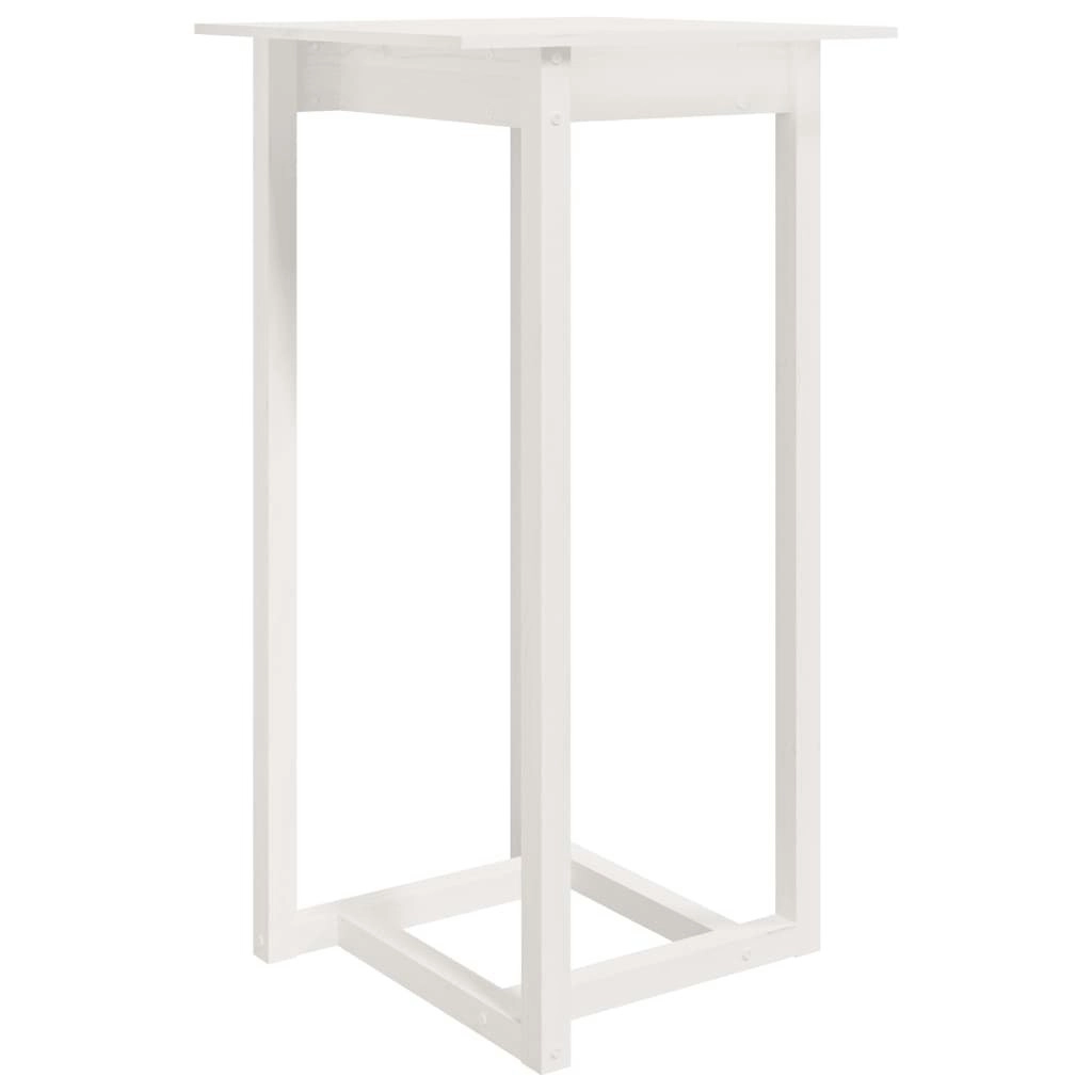 Bar Table White 60x60x110 cm Solid Wood Pine 822178