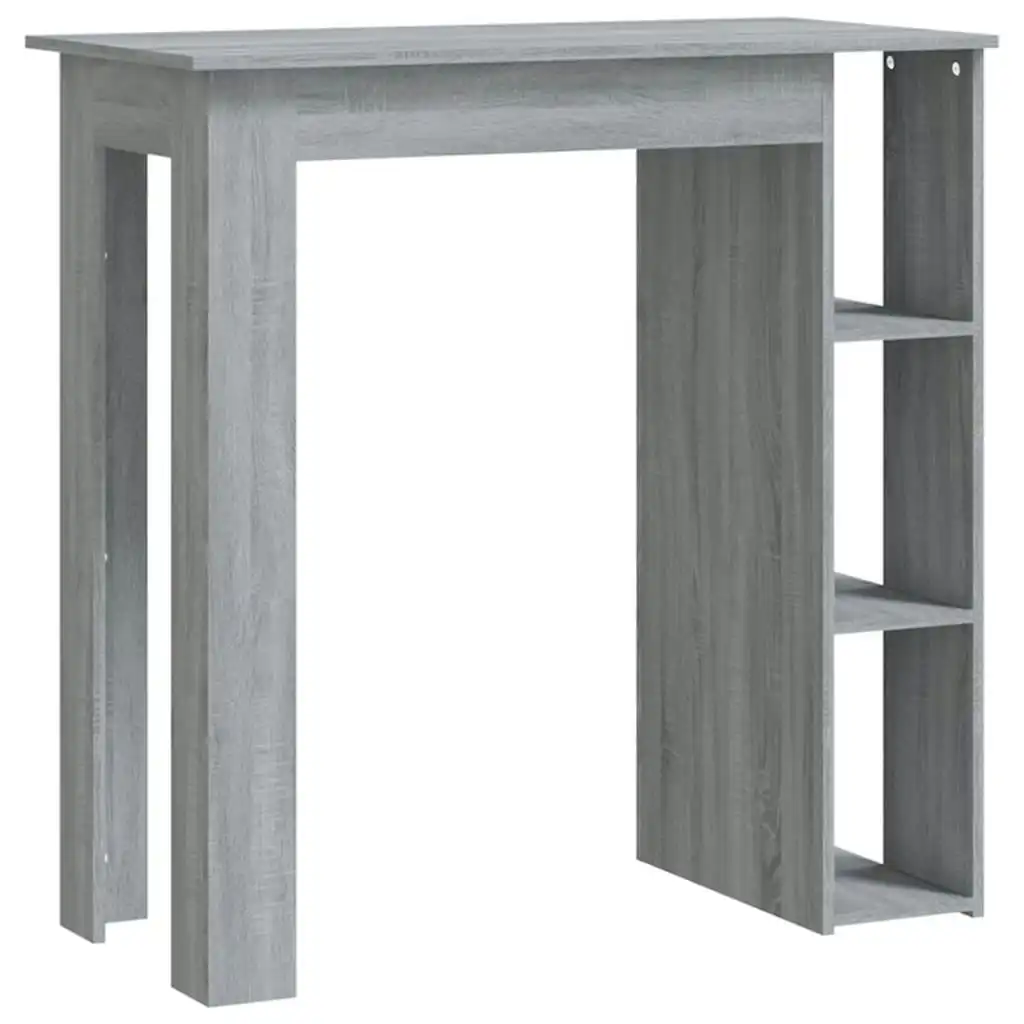 Bar Table with Shelf Grey Sonoma 102x50x103.5 cm Engineered Wood 812964