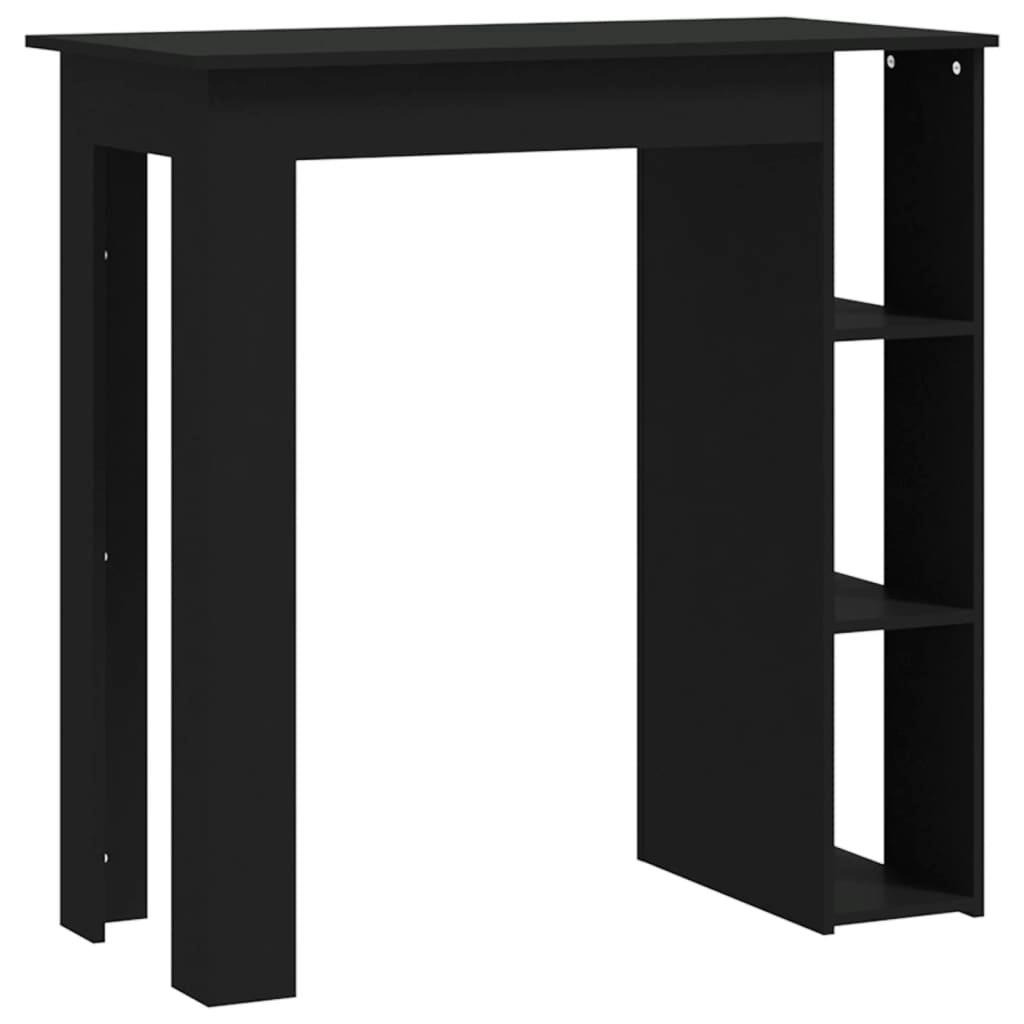 Bar Table with Shelf Black 102x50x103.5 cm Engineered Wood 809459