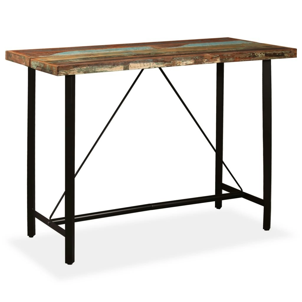 Bar Table 150x70x107 cm Solid Reclaimed Wood 245441