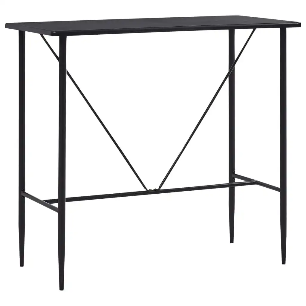 Bar Table Black 120x60x110 cm MDF 281546