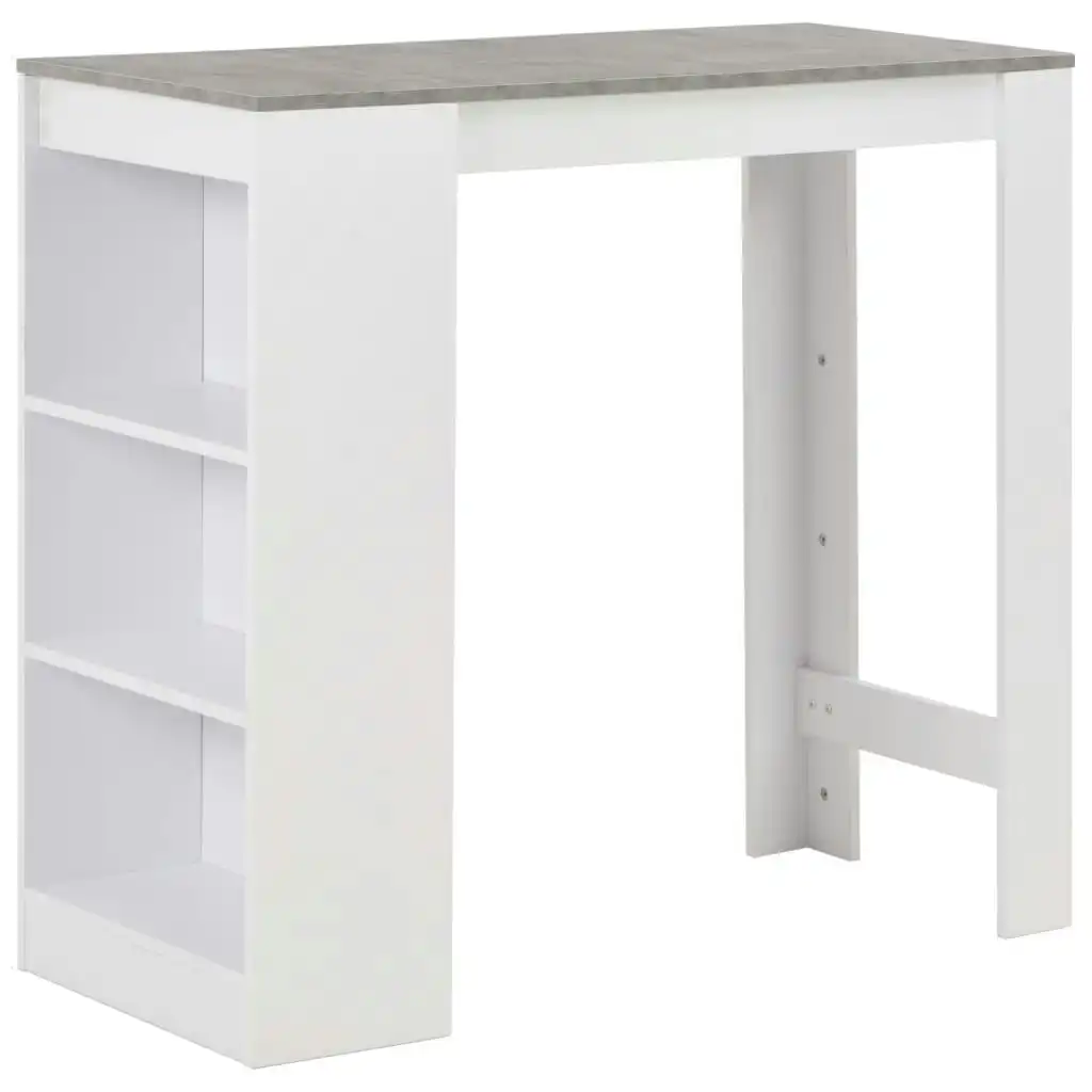 Bar Table with Shelf White 110x50x103 cm 280214