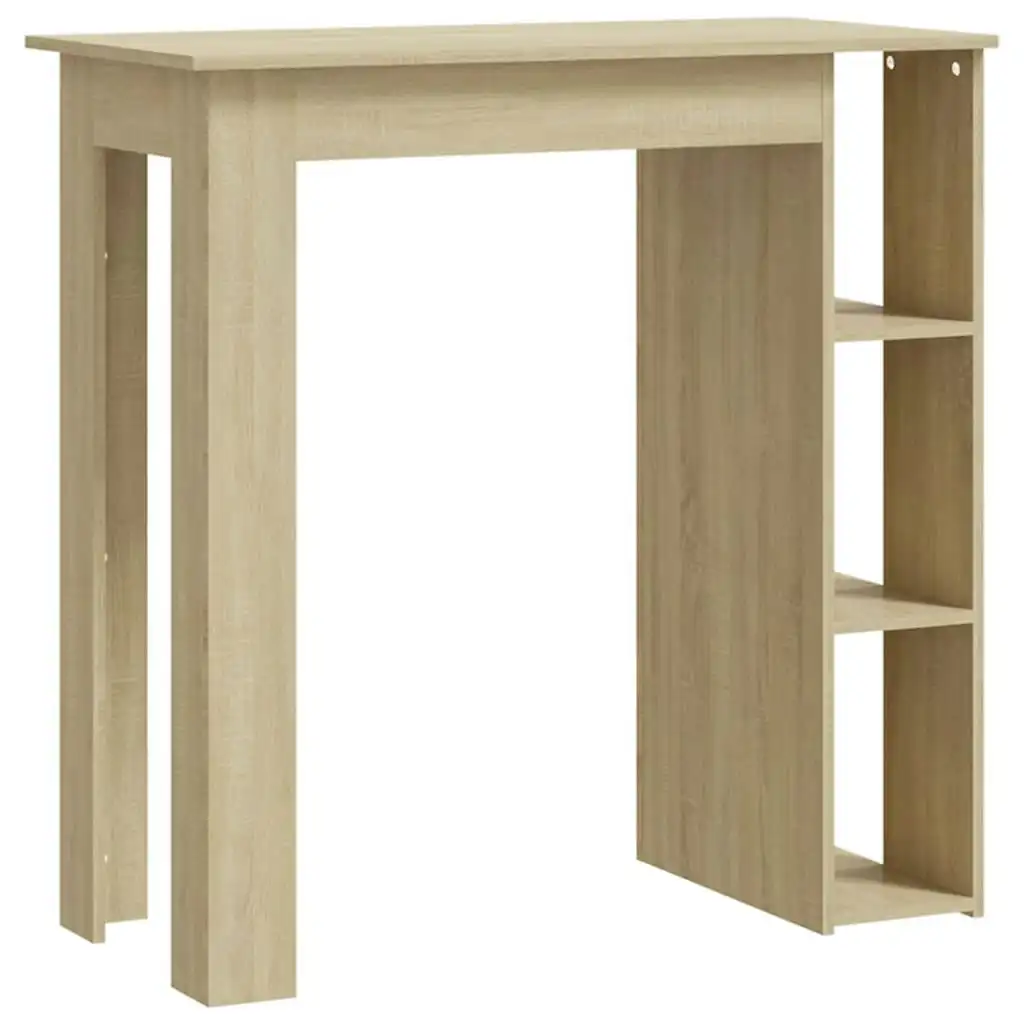 Bar Table with Shelf Sonoma Oak 102x50x103.5 cm Engineered Wood 809461