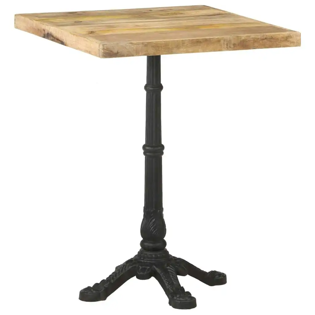 Bistro Table 60x60x77 cm Rough Mango Wood 321084