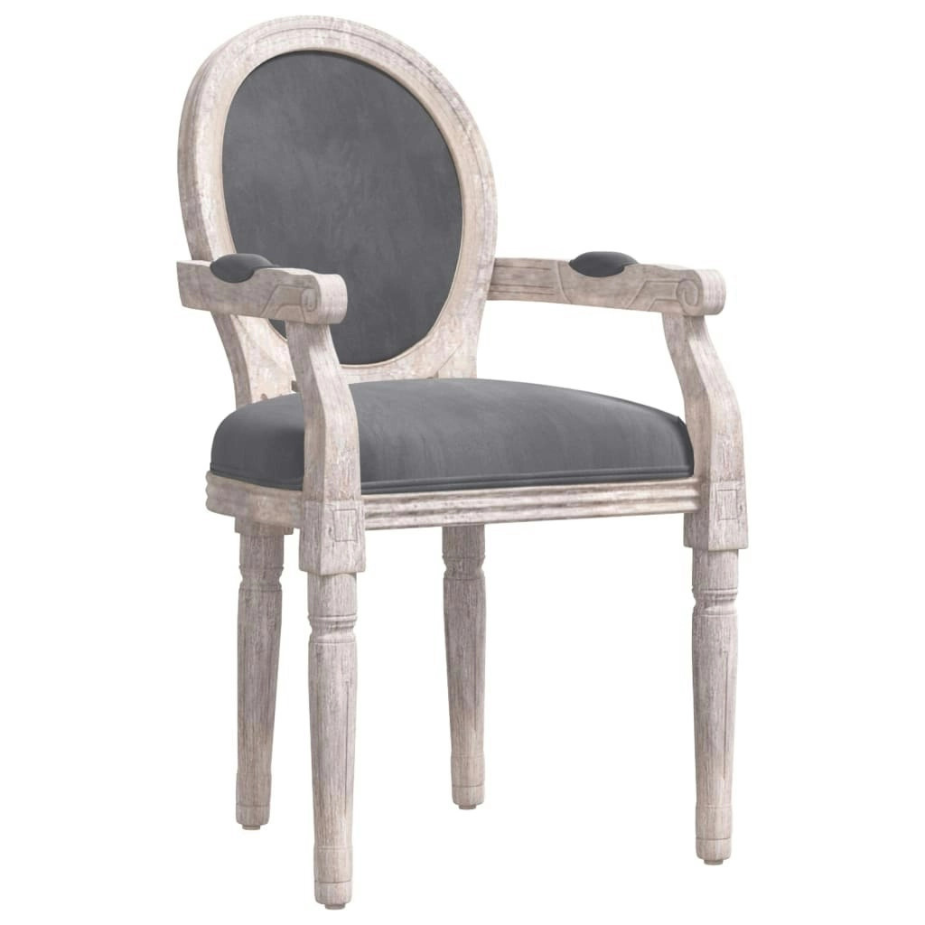 Dining Chair Dark Grey 54x56x96.5 cm Velvet 344484