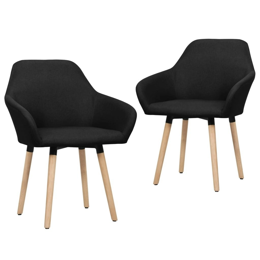 Dining Chairs 2 pcs Black Fabric 323027