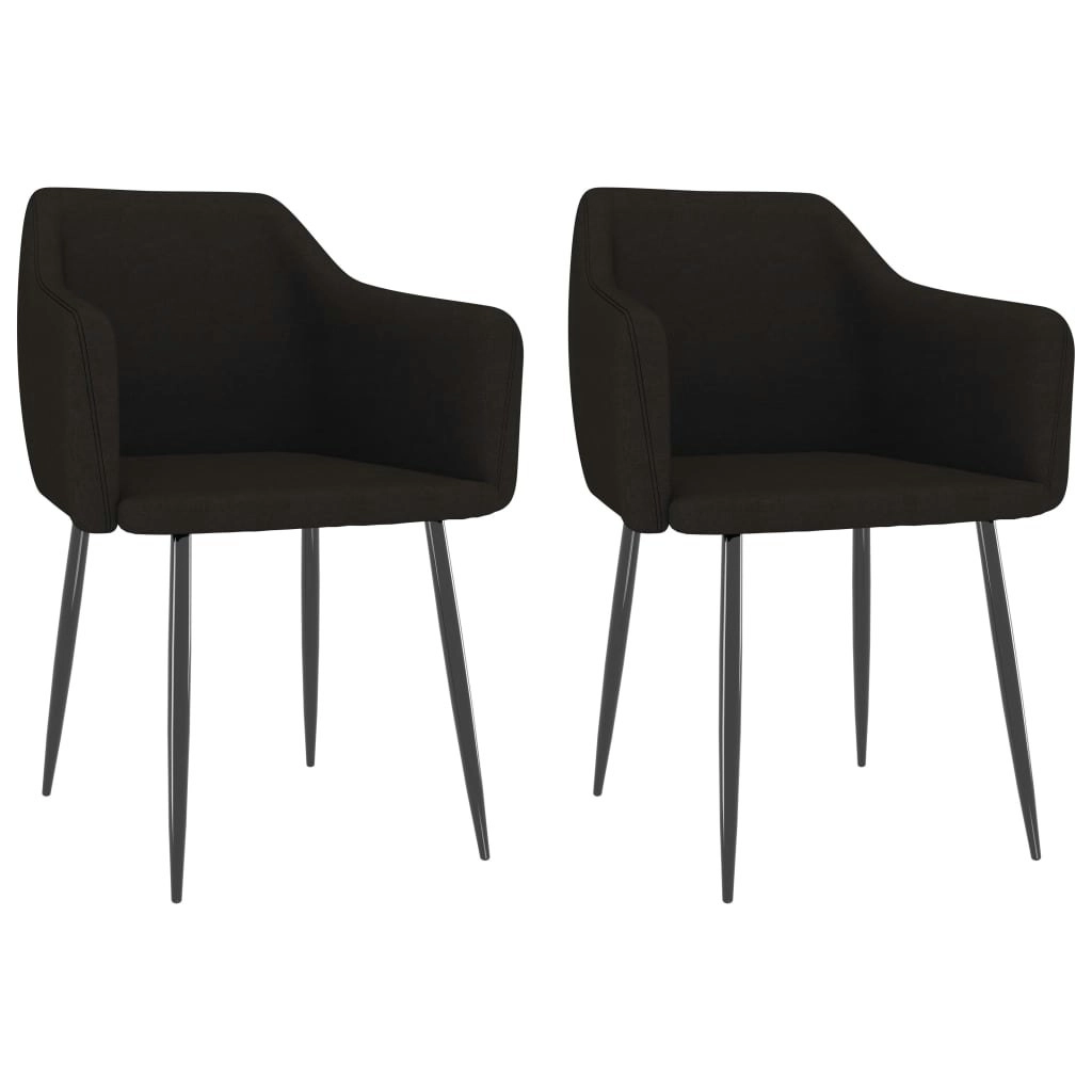 Dining Chairs 2 pcs Black Fabric 323120