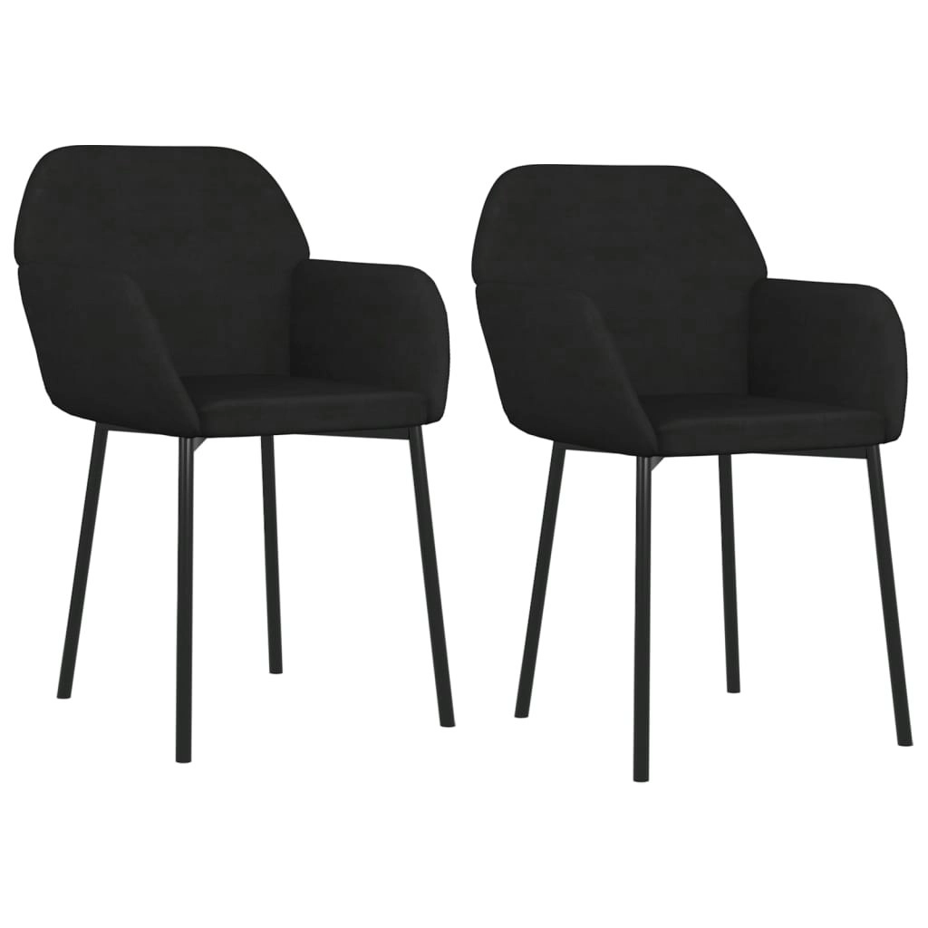 Dining Chairs 2 pcs Black Velvet 344707