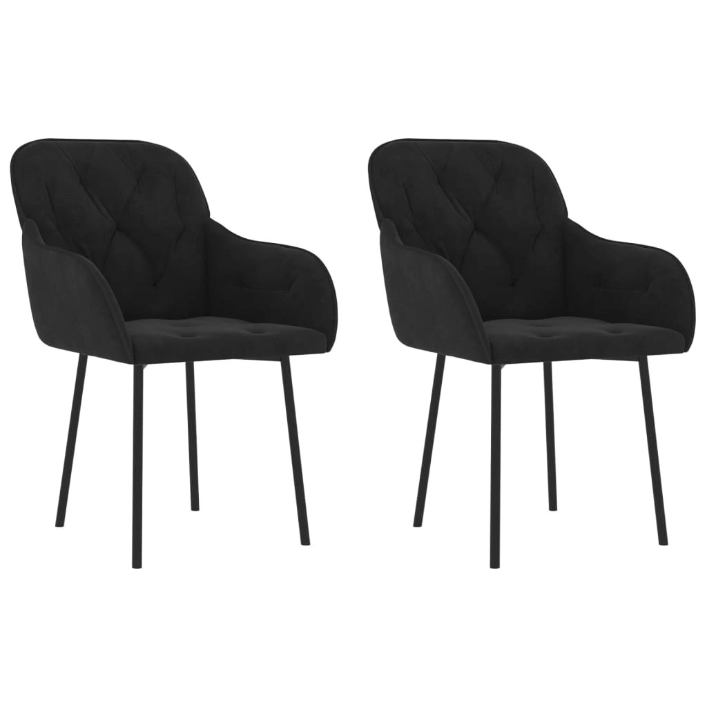 Dining Chairs 2 pcs Black Velvet 344851