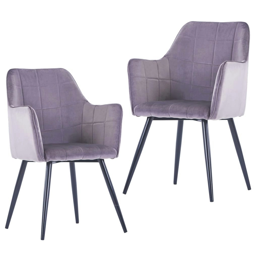 Dining Chairs 2 pcs Grey Velvet 287820