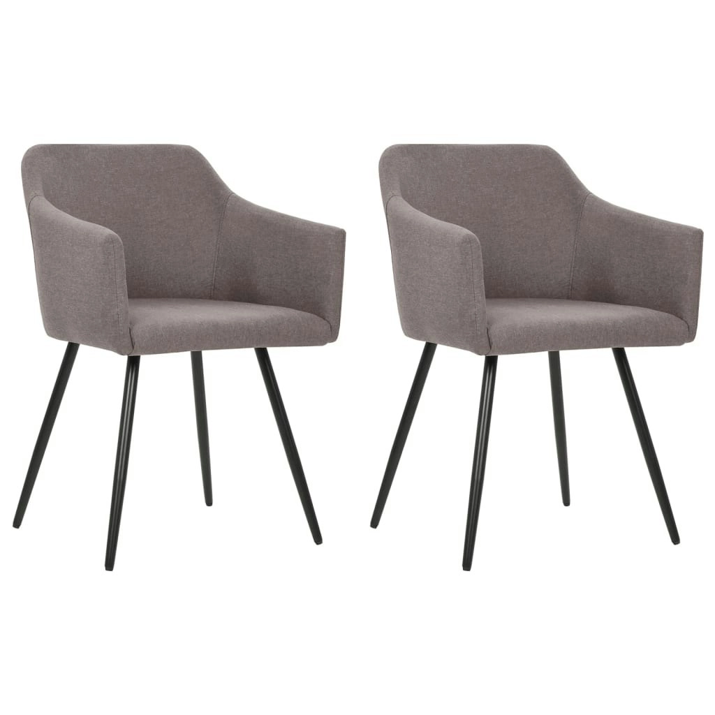 Dining Chairs 2 pcs Taupe Fabric 323102