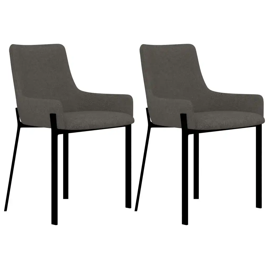 Dining Chairs 2 pcs Taupe Fabric 282598