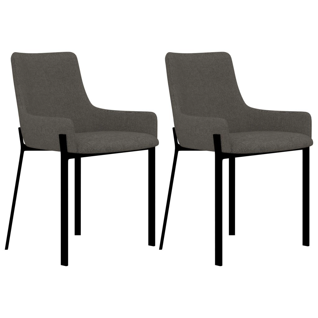 Dining Chairs 2 pcs Taupe Fabric 282598