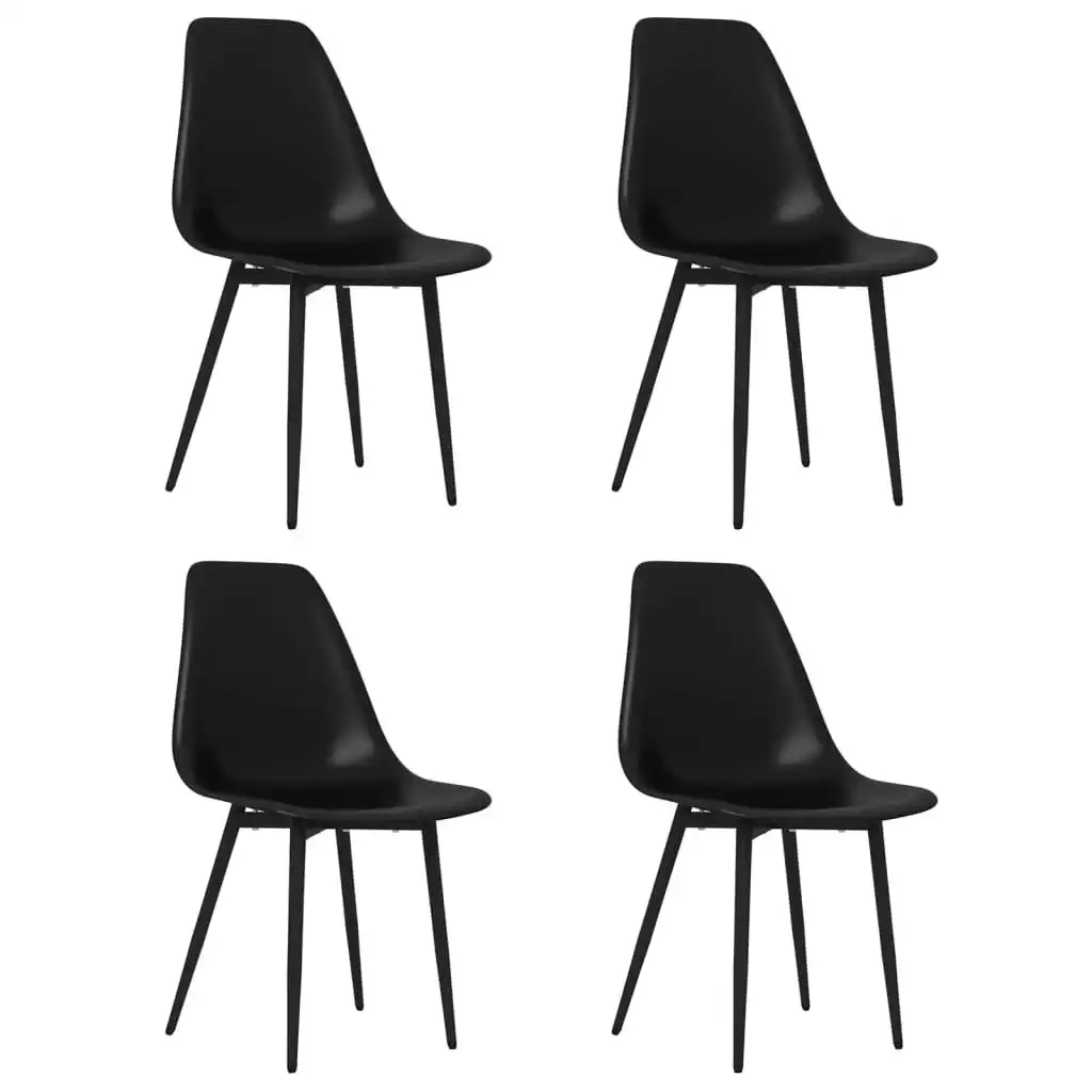 Dining Chairs 4 pcs Black PP 338045