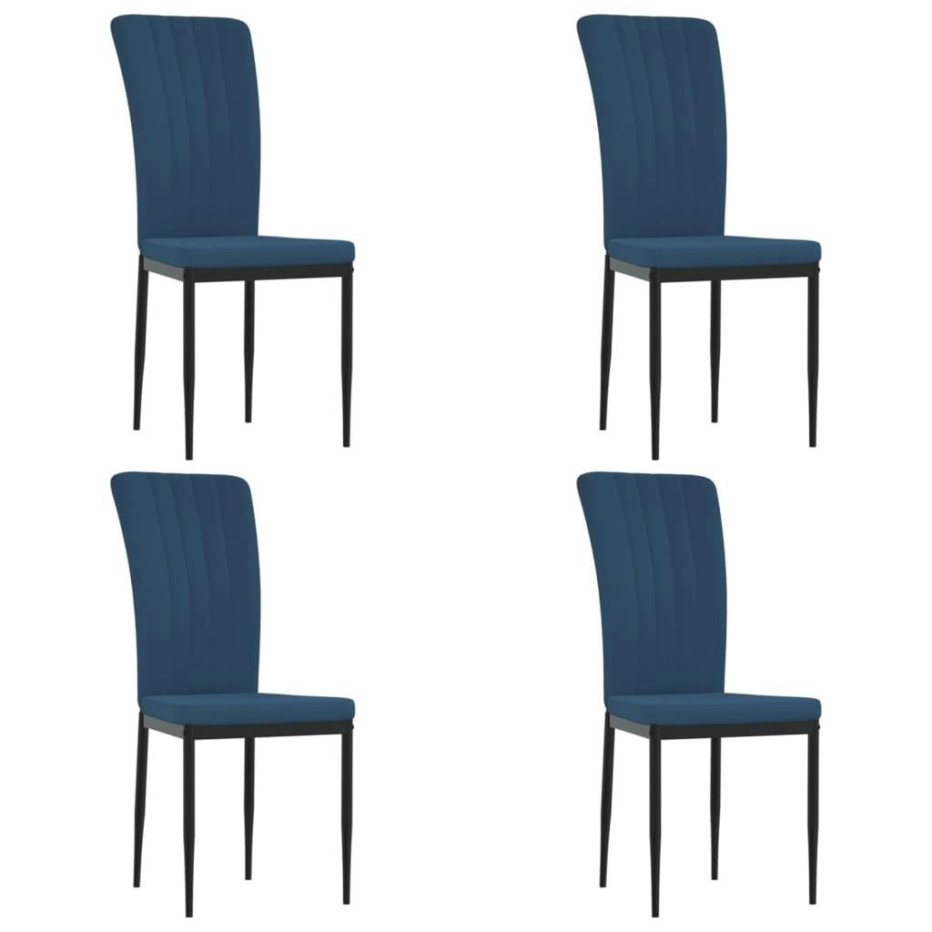 Dining Chairs 4 pcs Blue Velvet 326103