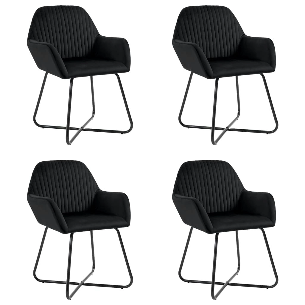 Dining Chairs 4 pcs Black Velvet 277011