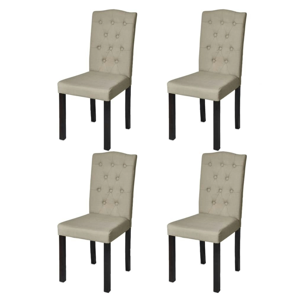 Dining Chairs 4 pcs Camel Fabric 240558