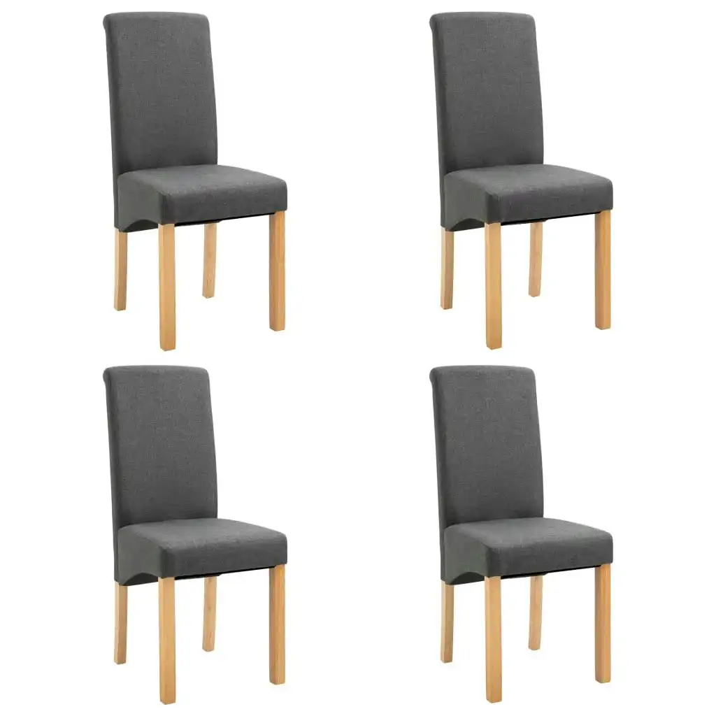 Dining Chairs 4 pcs Grey Fabric 249022