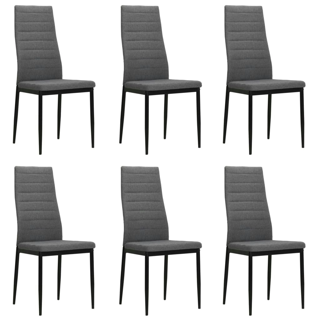 Dining Chairs 6 pcs Light Grey Fabric 275380