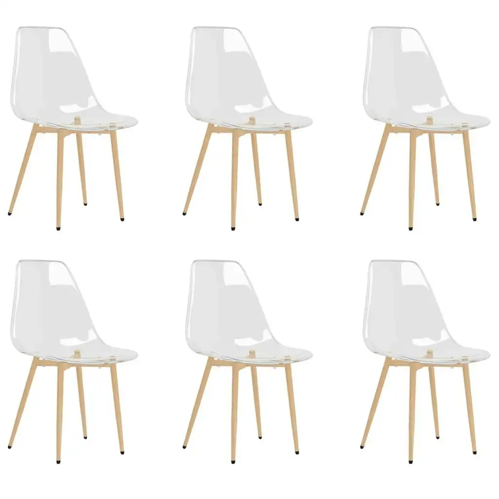 Dining Chairs 6 pcs Transparent PET 3082351