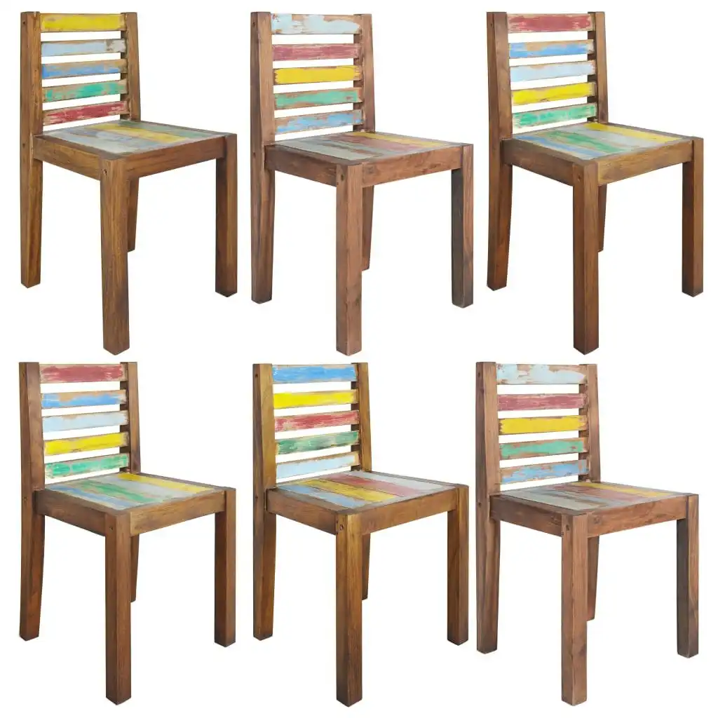 Dining Chairs 6 pcs Solid Reclaimed Wood 3082891