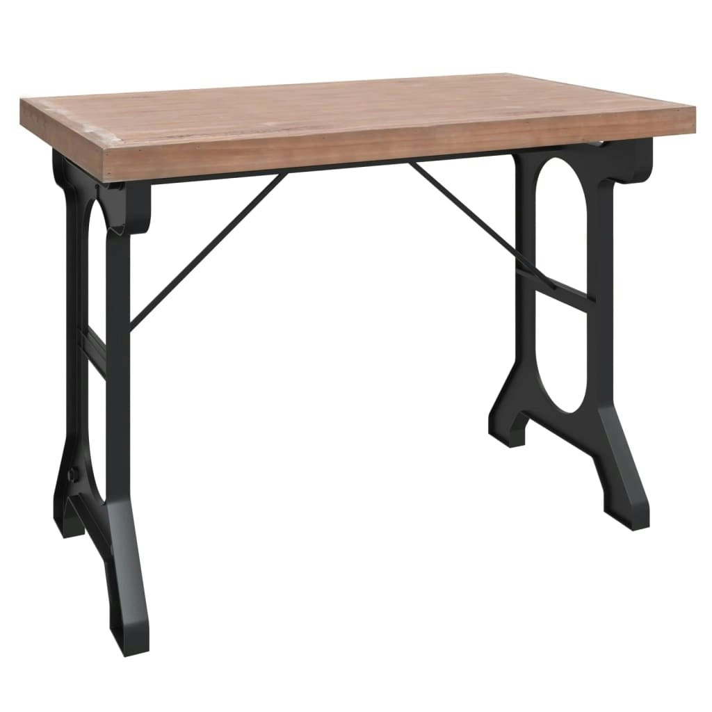 Dining Table 110x65x82 cm Solid Wood Fir and Iron 340769