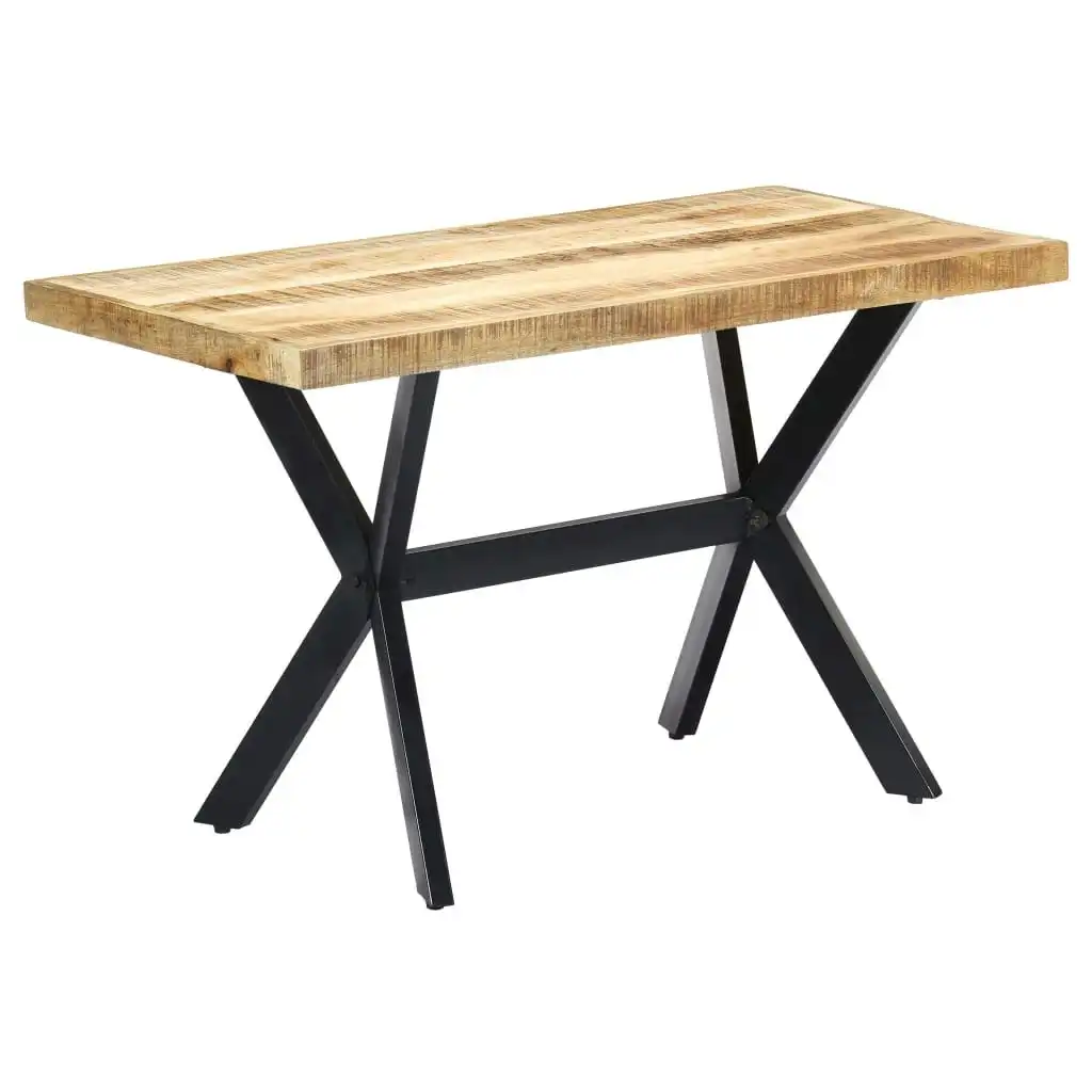 Dining Table 120x60x75 cm Solid Rough Mango Wood 247441