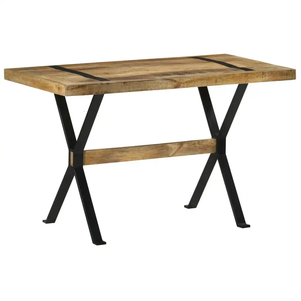 Dining Table 120x60x76 cm Rough Mango Wood 321604