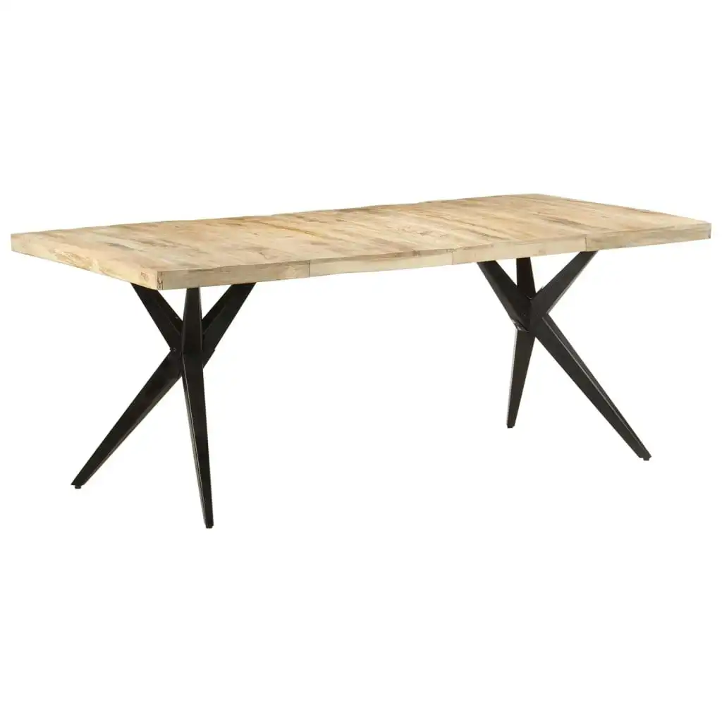 Dining Table 200x90x76 cm Rough Mango Wood 323572