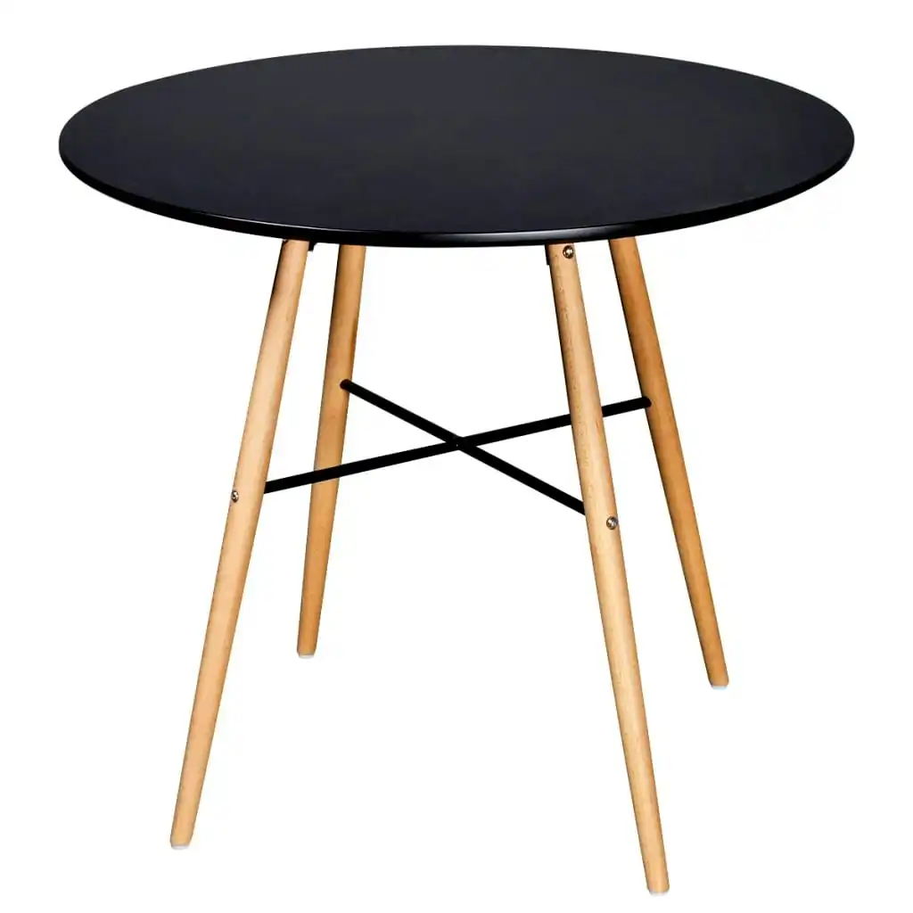 Dining Table MDF Round Black 241304