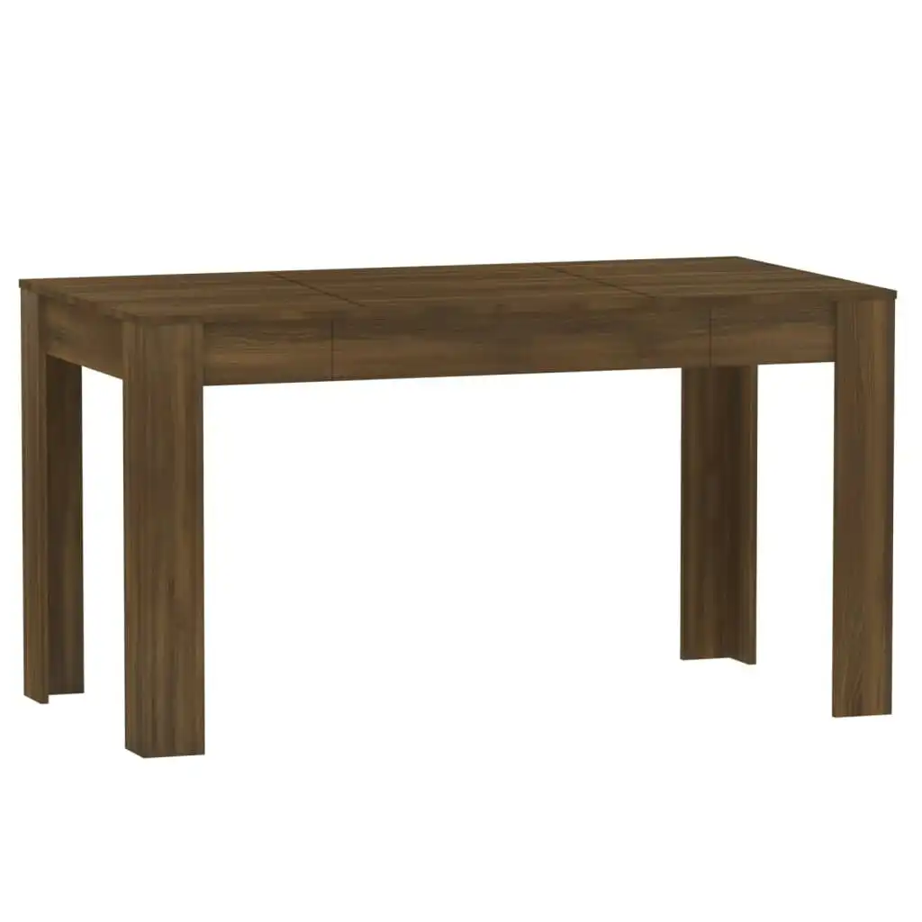 Dining Table Brown Oak 140x74.5x76 cm Engineered Wood 815200