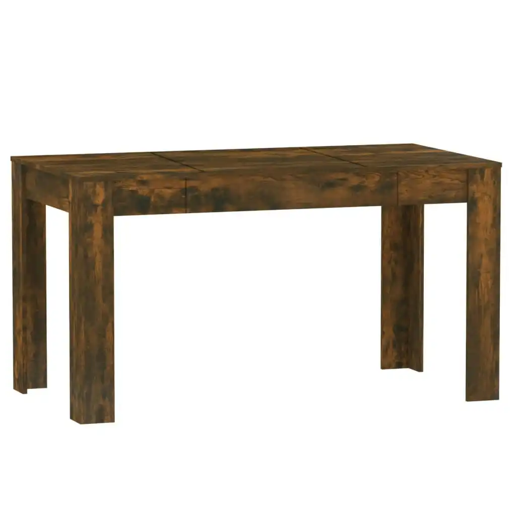 Dining Table Smoked Oak 140x74.5x76 cm Engineered Wood 815198