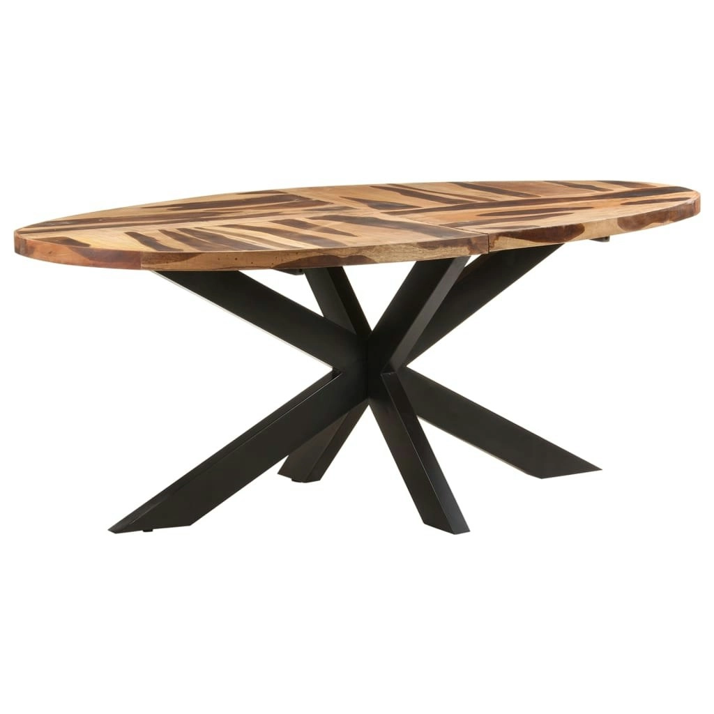 Dining Table Oval 200x100x75cm Acacia Wood with Sheesham Finish 321677