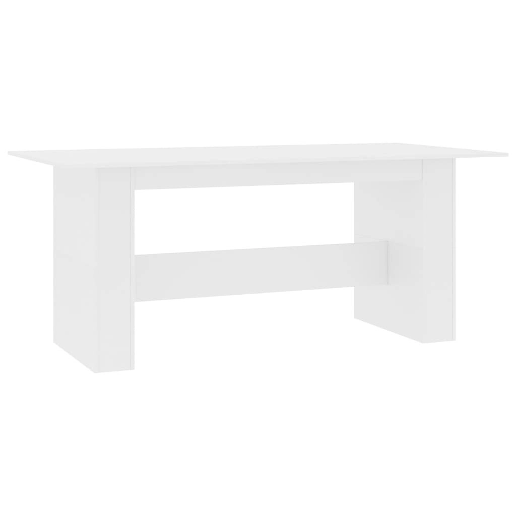 Dining Table White 180x90x76 cm Engineered Wood 800468