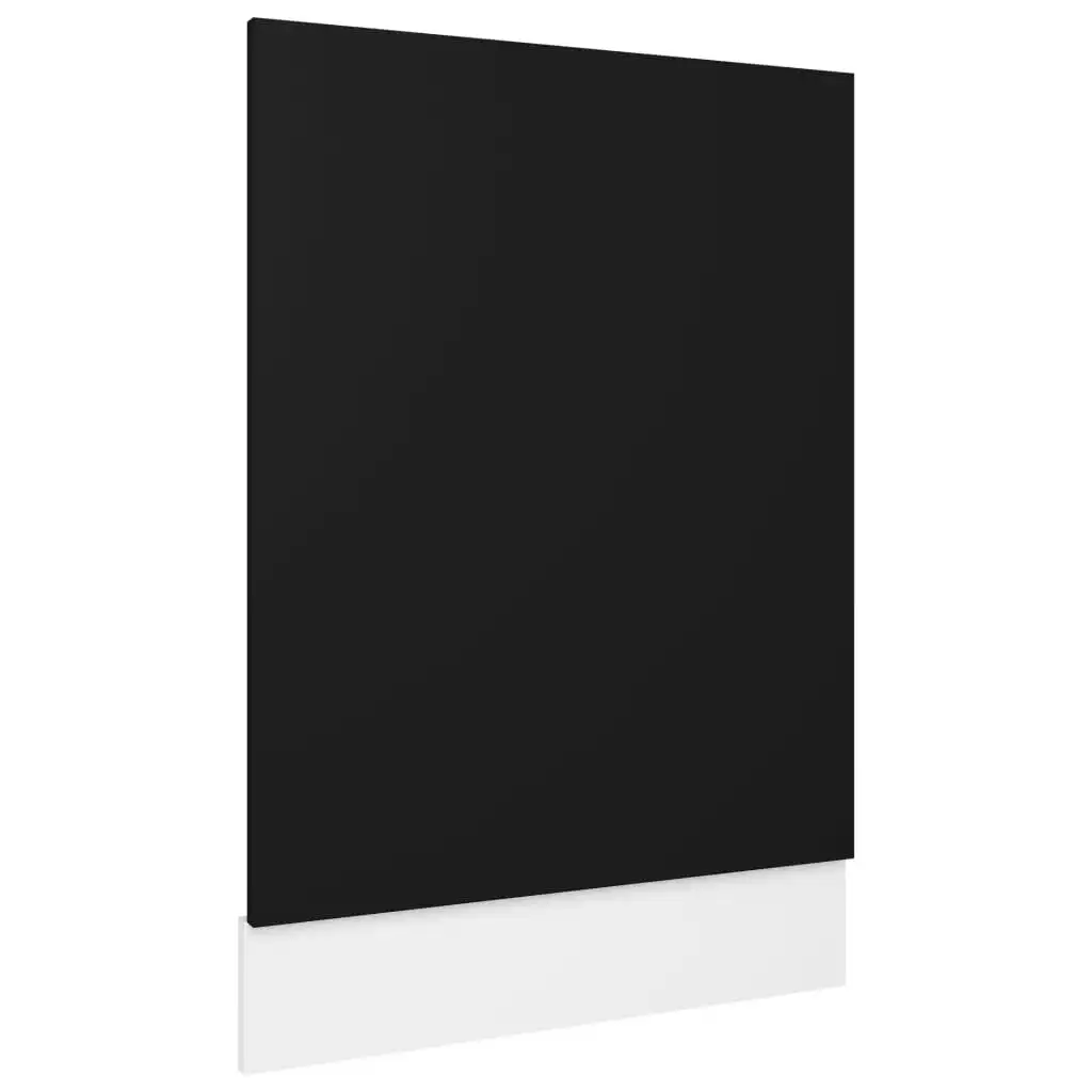 Dishwasher Panel Black 45x3x67 cm Engineered Wood 802555