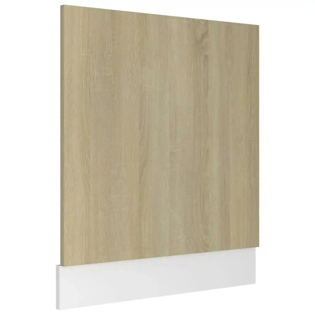 Dishwasher Panel Sonoma Oak 59.5x3x67 cm Engineered Wood 802565