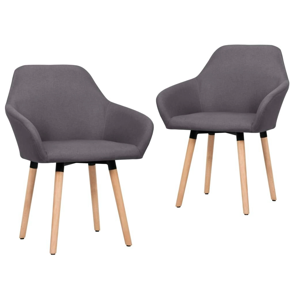 Dining Chairs 2 pcs Dark Grey Fabric 323022