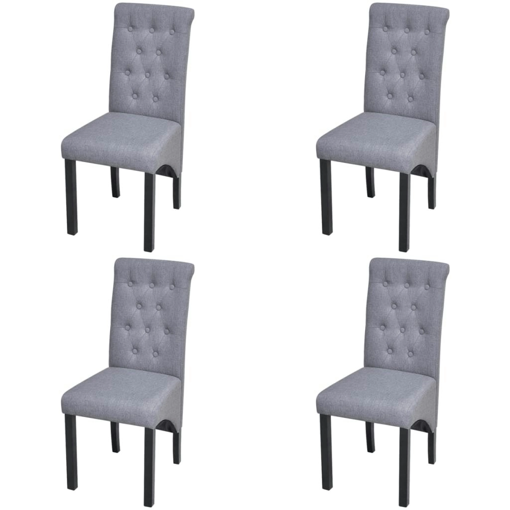 Dining Chairs 4 pcs Light Grey Fabric 272245